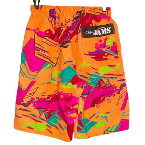 Jams Original Surfline Vintage Men's Small Geometric Vintage Orange Shorts Y2k